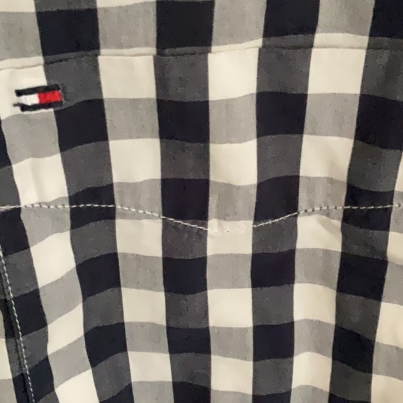 Tommy Hilfiger Black and White Gingham Casual Shirt - Picture 3 of 4